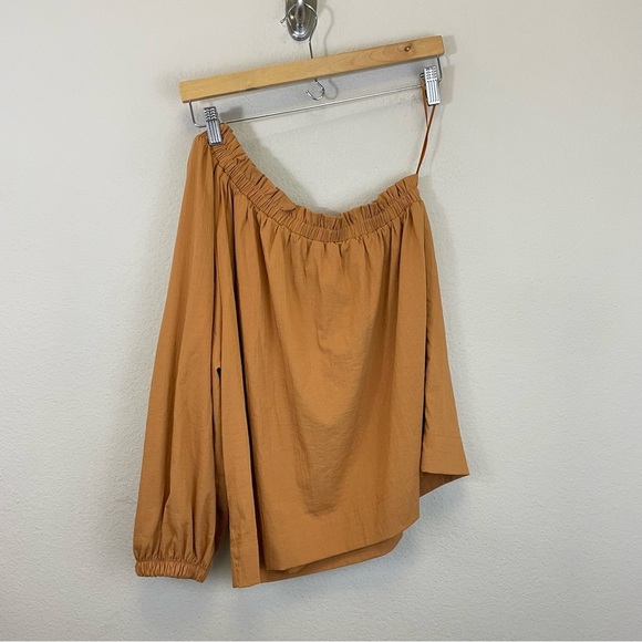 EVEREVE Burnt Gold Shane One Shoulder Top‎ Size XS - Picture 2 of 7